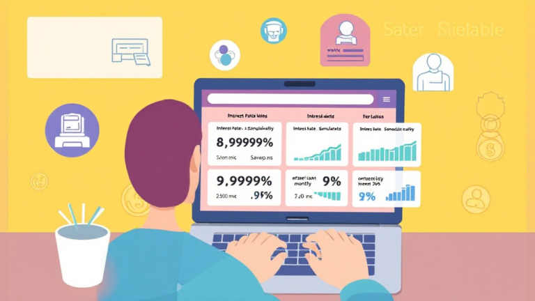 Infografía sobre cómo encontrar las mejores tasas de préstamo personal online.