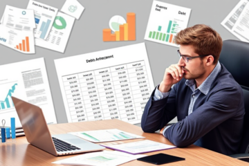 Estrategia financiera con un préstamo para pagar deudas.