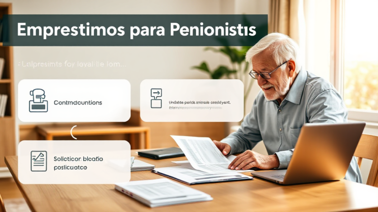 Imagen que ilustra el proceso de empréstimos para pensionistas con paso a paso.