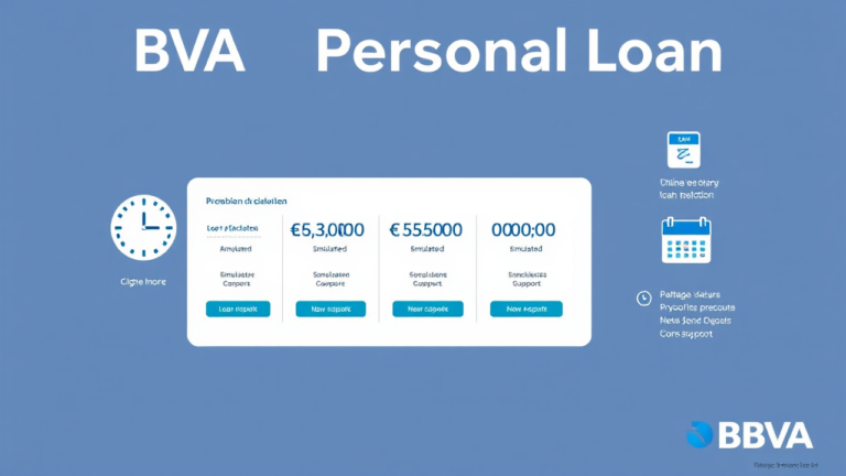 Imagen ilustrativa sobre el Préstamo Personal de BBVA con información sobre financiación y condiciones.