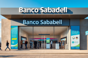 Imagen representativa de los servicios financieros de Banco Sabadell mostrando innovación y atención al cliente.