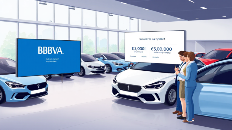 Imagen representativa del Préstamo Vehículo de BBVA para financiar coches nuevos y ecológicos.