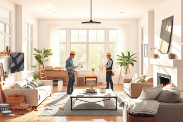 Imagen que representa el Préstamo de Bankia para reformas del hogar, con elementos de renovación y modernización.