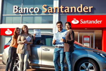 Imagen de un coche nuevo financiado a través del préstamo de Banco Santander.