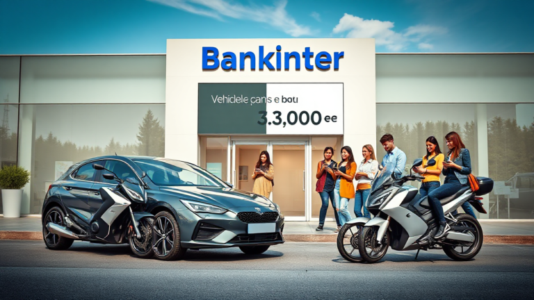 Imagen representativa del Préstamo de Vehículo de Bankinter, destacando su facilidad y rapidez en el proceso de financiación.
