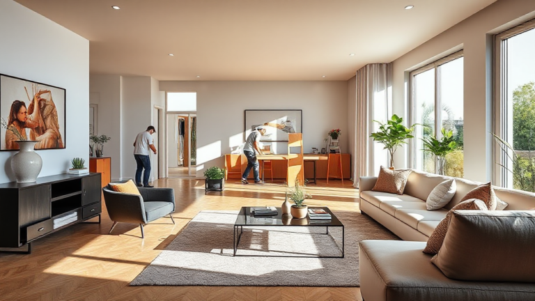 Imagen de un hogar en reforma financiado por Banco Sabadell