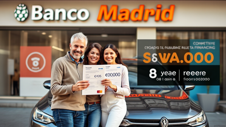 Préstamo de vehículo de Banco Madrid para financiar la compra de automóviles.