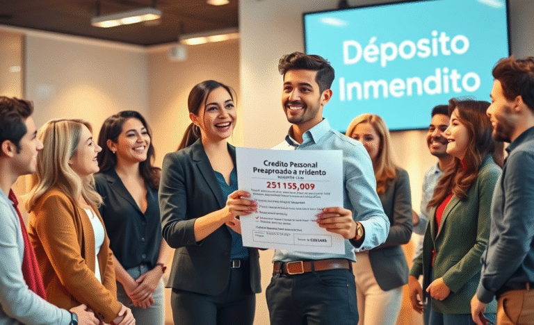 Crédito personal preaprobado con intereses promocionales y depósito inmediato, una solución financiera accesible.
