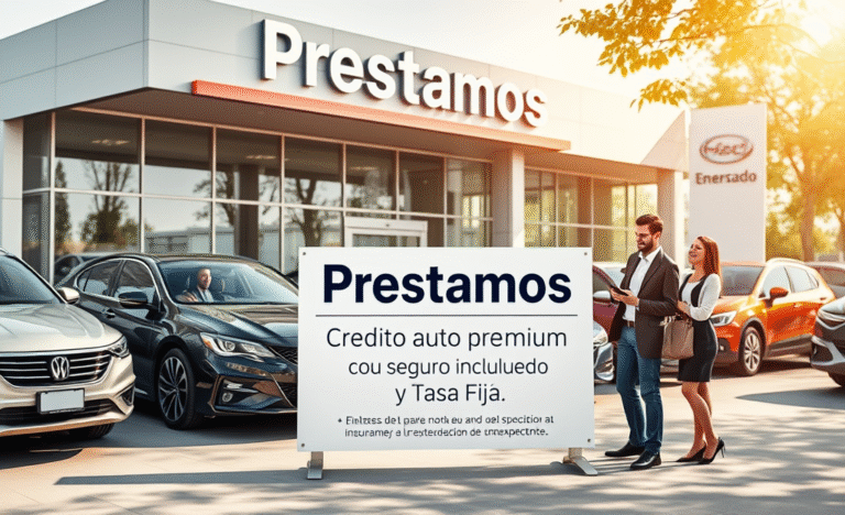 Crédito Auto Premium con Seguro Incluido y Tasa Fija para facilitar la compra de vehículos.