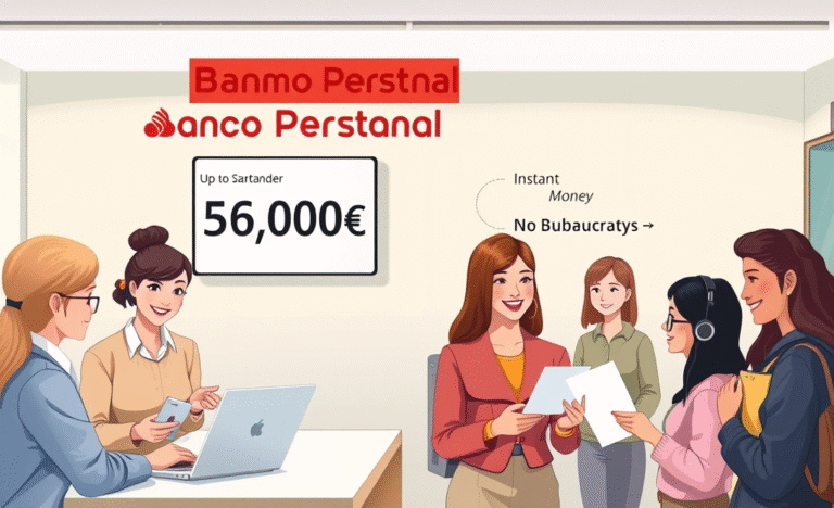 Imagen relacionada con el Préstamo Personal Banco Santander, ideal para quienes necesitan dinero inmediato y sin complicaciones.