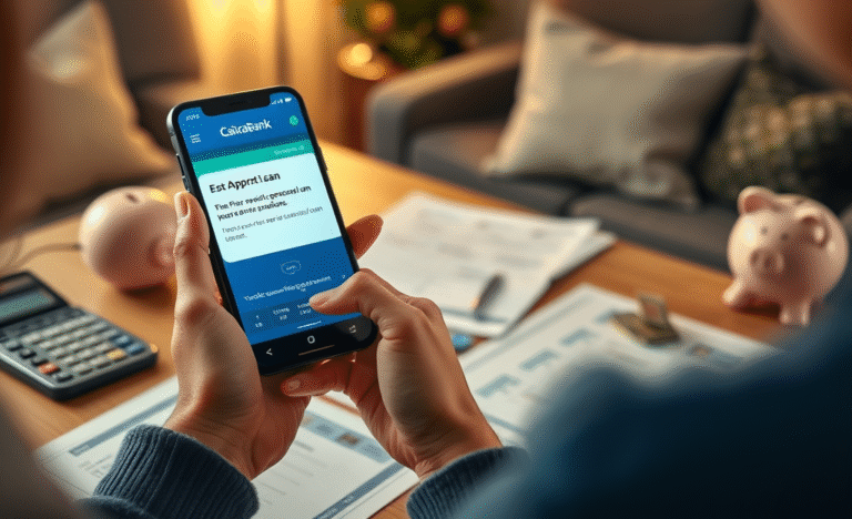 Imagen de un cliente satisfecho utilizando el Préstamo Personal de CaixaBank para resolver imprevistos financieros.